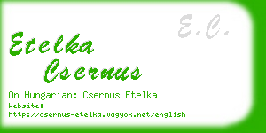 etelka csernus business card